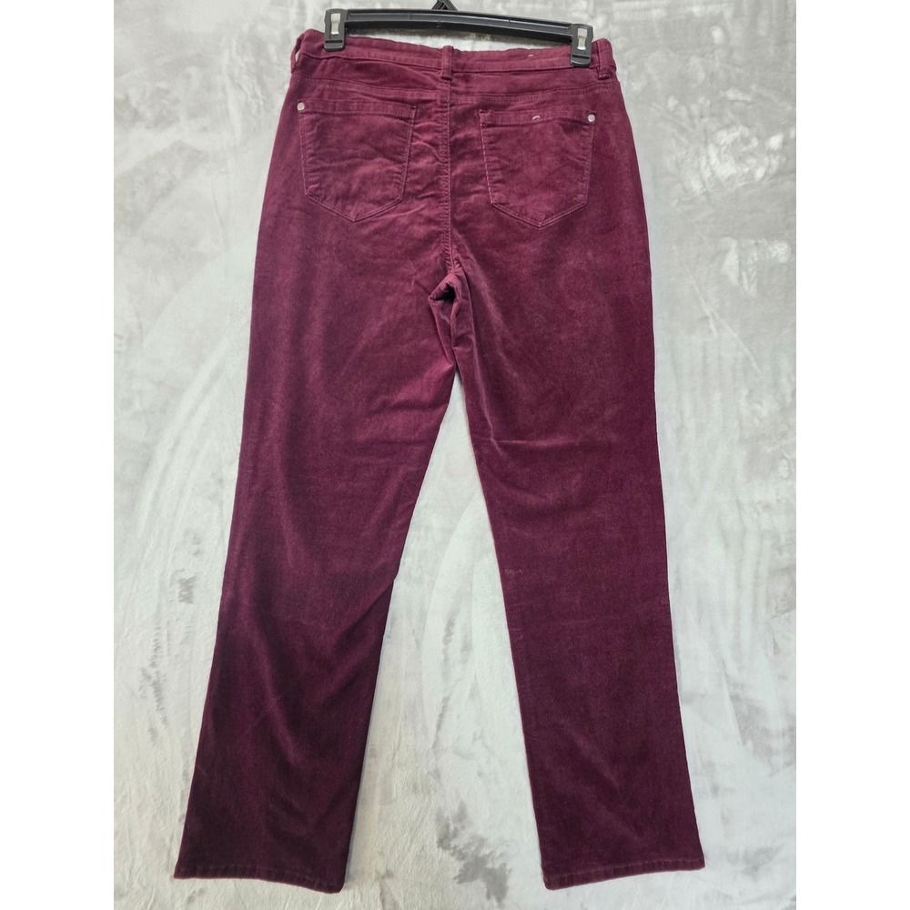 Well Worn Womens Burgundy Corduroy Straight Leg Pants Sz-12/32 Wine Red HighRise - Picture 3 of 7